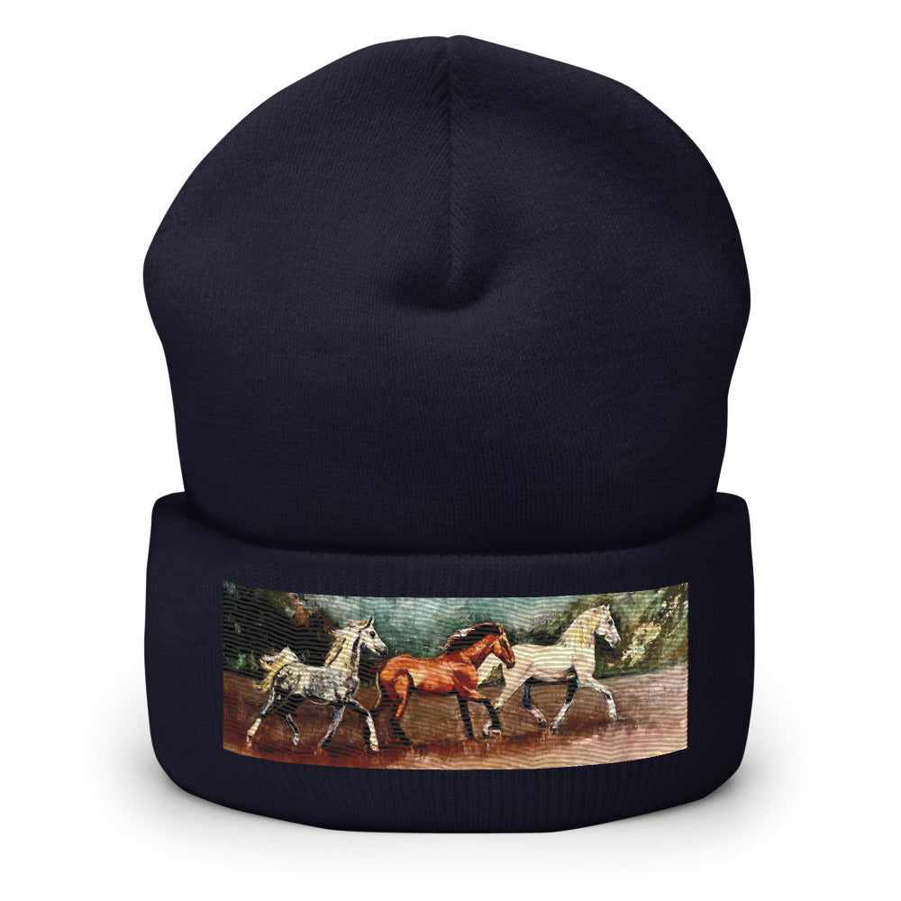 Tranquil Horizon Walk Cuffed Beanie