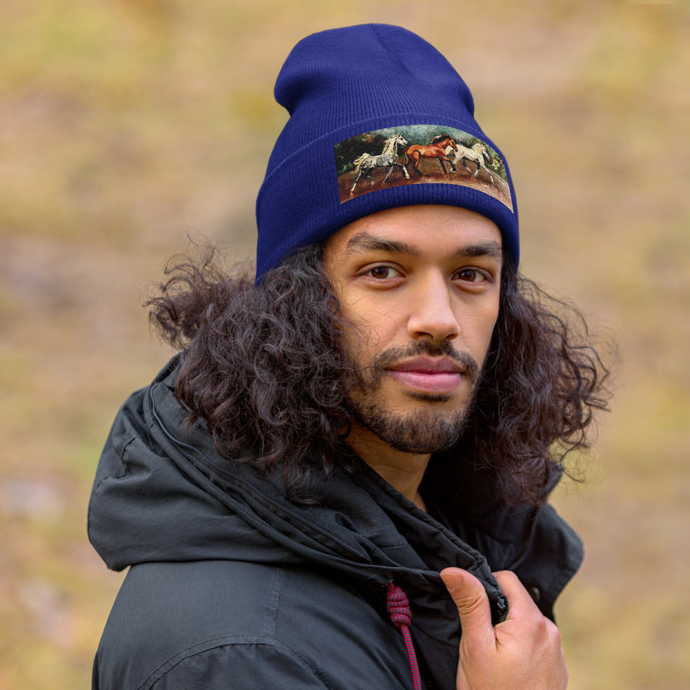 Tranquil Horizon Walk Cuffed Beanie