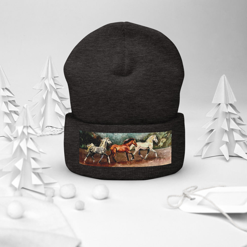 Tranquil Horizon Walk Cuffed Beanie