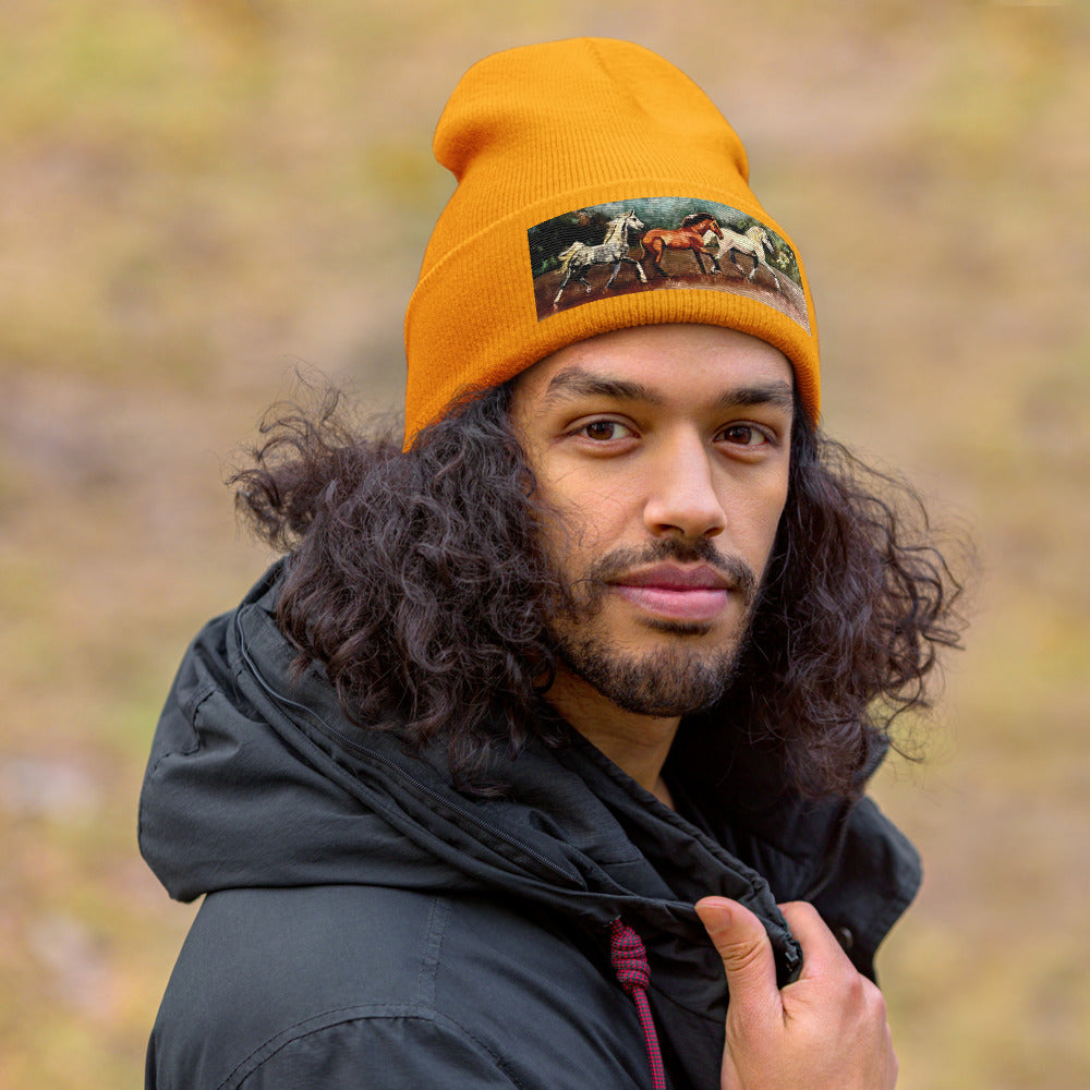 Tranquil Horizon Walk Cuffed Beanie