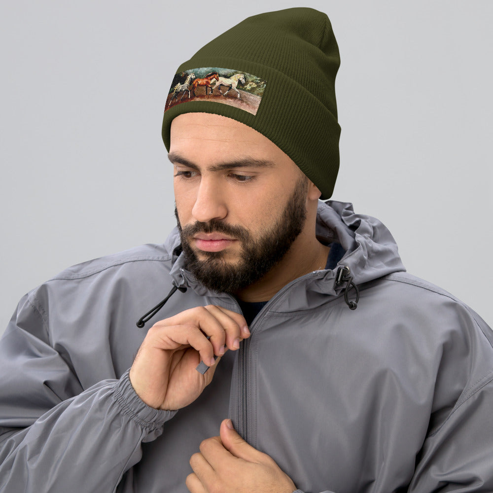 Tranquil Horizon Walk Cuffed Beanie