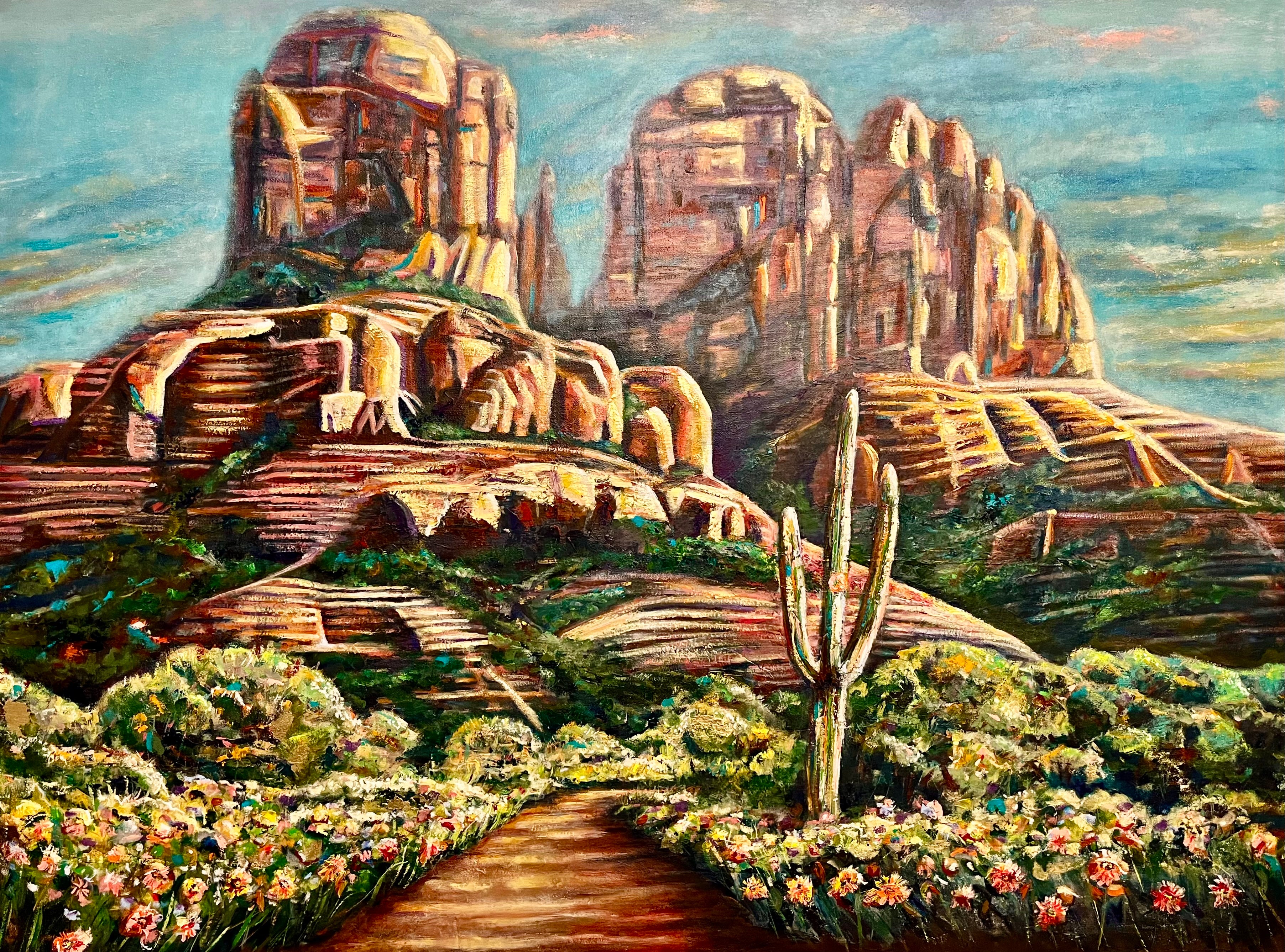 WHISPERS OF THE RED CATHEDRAL 48” x 36”