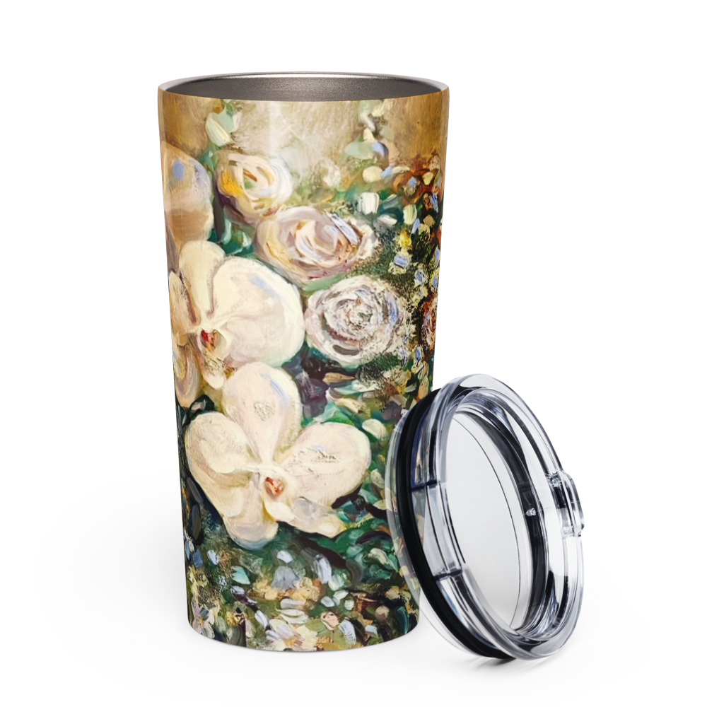 Fountain of Sweet Fragrance tapered stainless steel tumbler