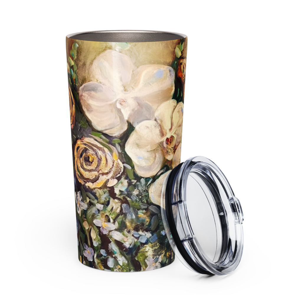 Fountain of Sweet Fragrance tapered stainless steel tumbler