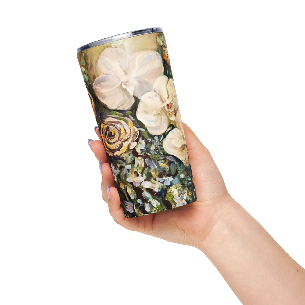 Fountain of Sweet Fragrance tapered stainless steel tumbler